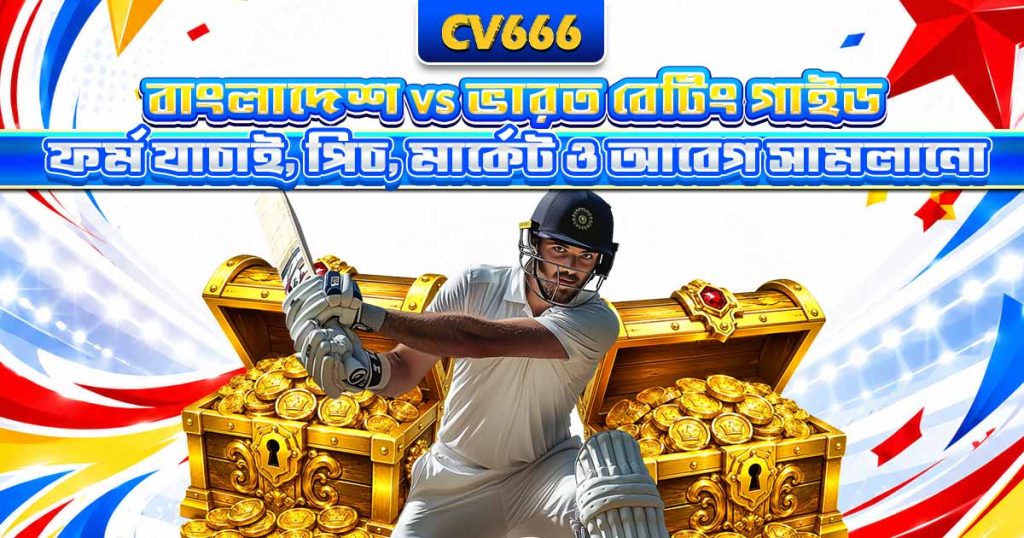 Bangladesh vs India ক্রিকেট বেটিং — বাজির আগে যা দেখবেন 1 বাংলাদেশ vs ভারত বেটিং গাইড — ফর্ম যাচাই, পিচ, মার্কেট ও আবেগ সামলানো