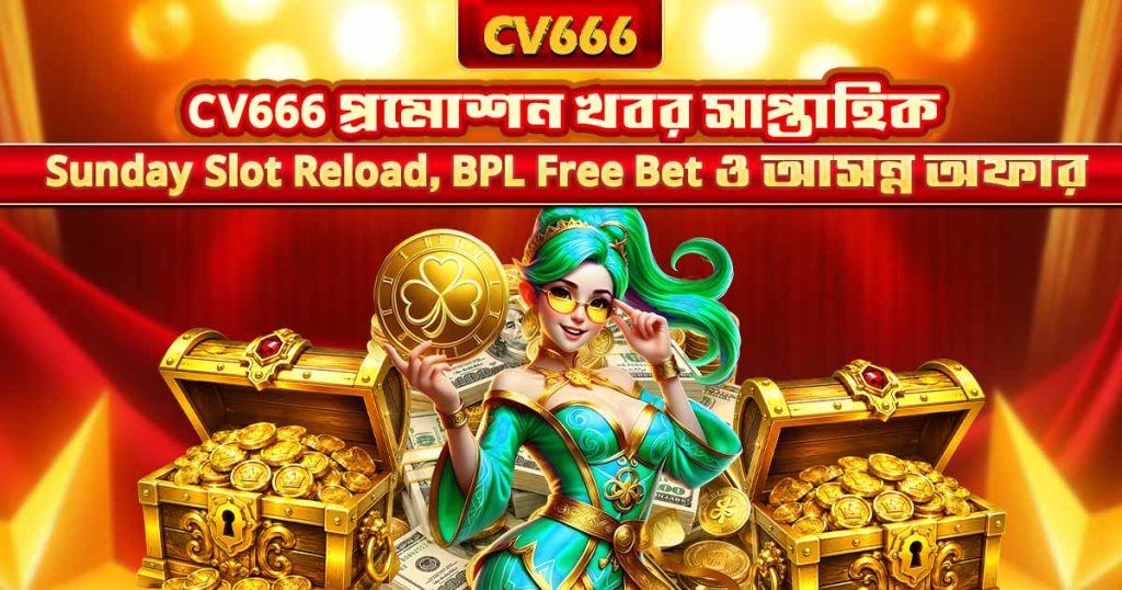 CV666 প্রমোশন খবর — Sunday Reload ও BPL Free Bet 1 CV666 প্রমোশন খবর সাপ্তাহিক — Sunday Slot Reload, BPL Free Bet ও আসন্ন অফার