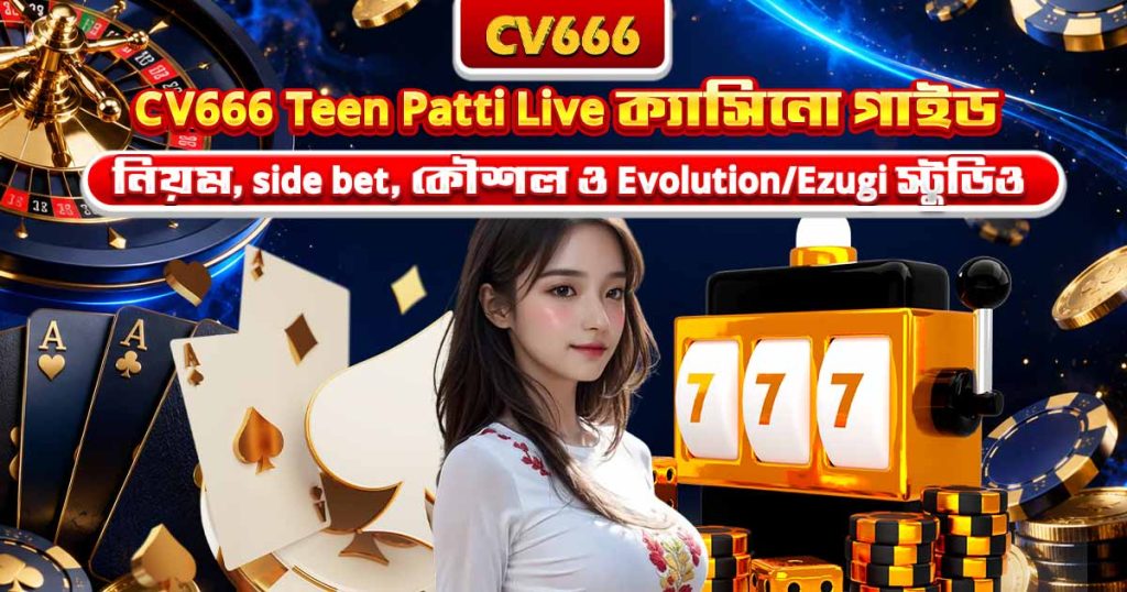 Teen Patti লাইভ ক্যাসিনো — নিয়ম, কৌশল ও স্টুডিও 1 CV666 Teen Patti Live ক্যাসিনো গাইড — নিয়ম, side bet, কৌশল ও Evolution/Ezugi স্টুডিও