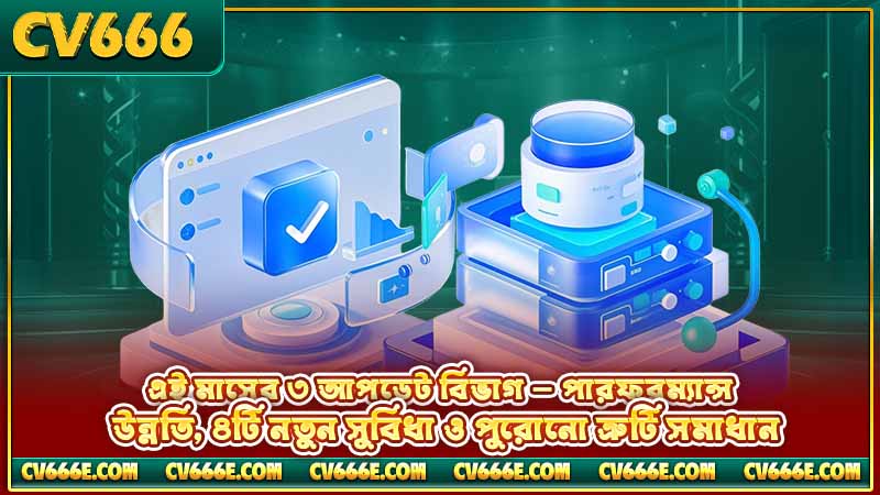 CV666 সিস্টেম মেইনটেনেন্স — ২২ মে ২০২৬ আপডেট 2 এই মাসের ৩ আপডেট বিভাগ — পারফরম্যান্স উন্নতি, ৪টি নতুন সুবিধা ও পুরোনো ত্রুটি সমাধান