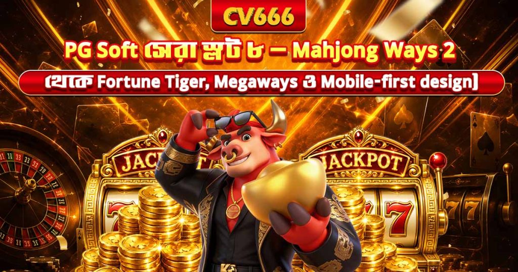 PG Soft সেরা স্লট গেম ২০২৬ — CV666-এর Top 8 1 PG Soft সেরা স্লট ৮ — Mahjong Ways 2 থেকে Fortune Tiger, Megaways ও Mobile-first design
