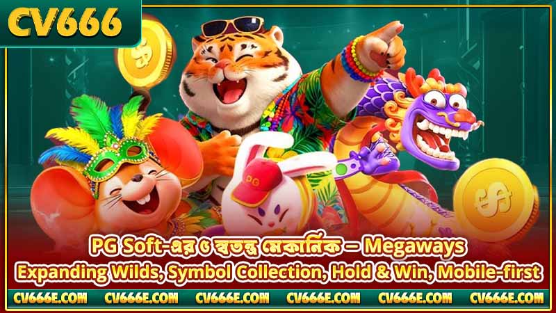 PG Soft সেরা স্লট গেম ২০২৬ — CV666-এর Top 8 4 PG Soft-এর ৫ স্বতন্ত্র মেকানিক — Megaways, Expanding Wilds, Symbol Collection, Hold & Win, Mobile-first